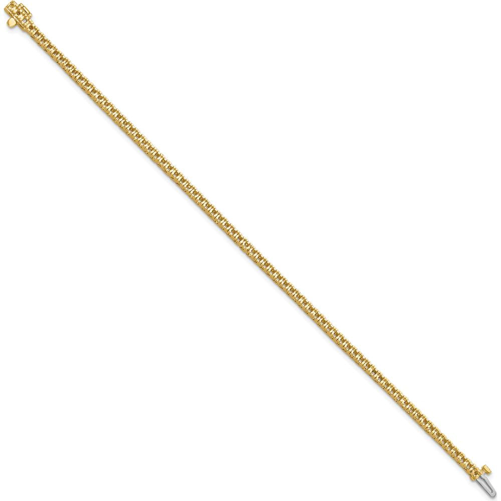 14K Yellow Gold Tennis Bracelet with 74 Round Diamonds 1.6mm - No Stones Included by Monteluci Fine Jewelry