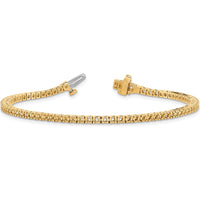 14K Yellow Gold Tennis Bracelet with 74 Round Diamonds 1.6mm - No Stones Included by Monteluci Fine Jewelry