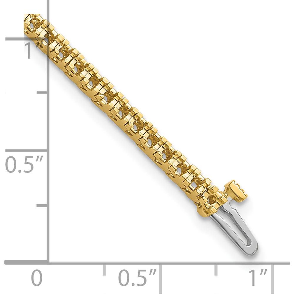 14K Yellow Gold Tennis Bracelet with 74 Round Diamonds 1.6mm - No Stones Included by Monteluci Fine Jewelry