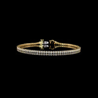 14K Yellow Gold Tennis Bracelet with 88 Round Brilliant Cut Lab Diamonds - 1.99 Carats Total Diamond Weight (E-F Color, VS Clarity) - Covaloro Fine Jewelry