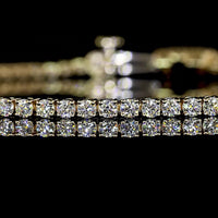 14K Yellow Gold Tennis Bracelet with 88 Round Brilliant Cut Lab Diamonds - 1.99 Carats Total Diamond Weight (E-F Color, VS Clarity) - Covaloro Fine Jewelry