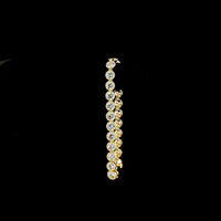 14K Yellow Gold Tennis Bracelet with Bezel Set Round Lab Diamonds - 14.26 Total Carat Weight, D VVS2 - Covaloro Fine Jewelry