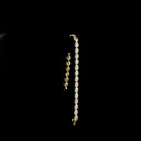 14K Yellow Gold Tennis Bracelet with East-West Bezel Set Oval Lab Diamonds - 7.60 Carat Total Diamond Weight - Covaloro Fine Jewelry