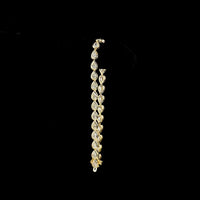 14K Yellow Gold Tennis Bracelet with East-West Bezel Set Pear Shape Lab Diamonds - 5.91 Carat Total Diamond Weight, E-F Color VS Clarity - Covaloro Fine Jewelry