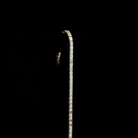 14K Yellow Gold Tennis Bracelet with East-West Half Bezel Set Emerald Cut Lab Diamonds - 8.58 Total Carat Weight - Covaloro Fine Jewelry
