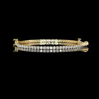 14K Yellow Gold Tennis Bracelet with East-West Set 1.21 Carats Emerald Cut Lab Diamond and 63 Brilliant Cut Lab Diamonds - 4.83 Carats Total Diamond Weight - Covaloro Fine Jewelry