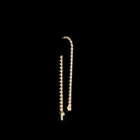 14K Yellow Gold Tennis Bracelet with East-West Set Oval Lab Diamonds - 4.95 Carat Total Weight, E-F VS1 Clarity - Covaloro Fine Jewelry