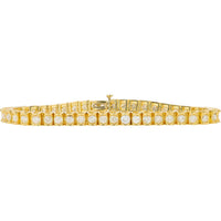 14K Yellow Gold Tennis Bracelet with Prong Set Diamonds - 4.00 Carat Total Diamond Weight
