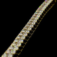 14K Yellow Gold Tennis Bracelet with Prong Set Round and Marquise Lab Diamonds - 15.24 Carats Total Diamond Weight - Covaloro Fine Jewelry