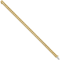 14K Yellow Gold Tennis Bracelet with Prong Set Round Diamonds - 4.1mm - 7" Length by Monteluci Fine Jewelry