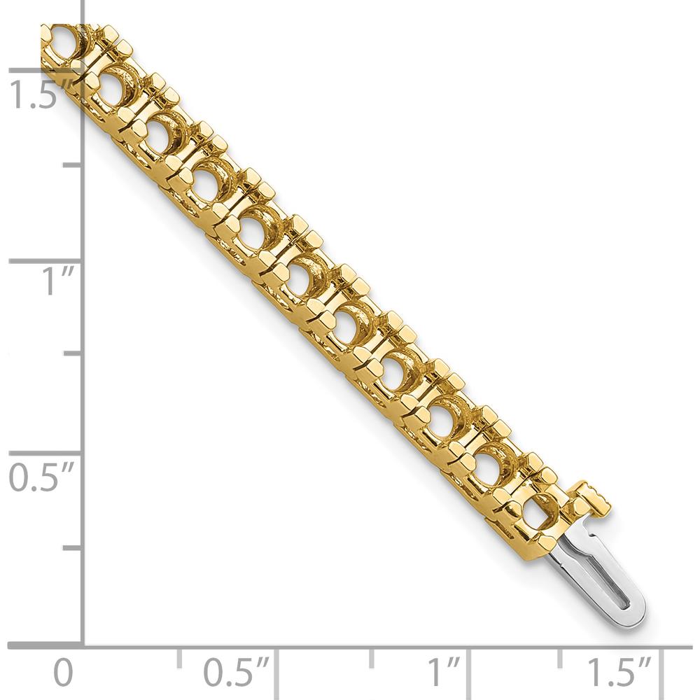 14K Yellow Gold Tennis Bracelet with Prong Set Round Diamonds - 4.1mm - 7" Length by Monteluci Fine Jewelry