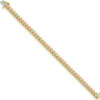 14K Yellow Gold Tennis Bracelet with Round Brilliant Diamonds - 3.31 Carat Total Diamond Weight by Monteluci Fine Jewelry