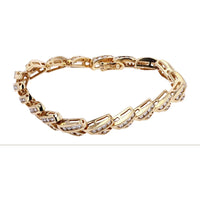 14K Yellow Gold Tennis Bracelet with Round Diamonds - 3.00 Carat Total Diamond Weight