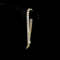 14K Yellow Gold Tennis Bracelet with Three Radiant Cut Lab Diamonds - 1.28 Carats Total Diamond Weight - Covaloro Fine Jewelry