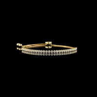 14K Yellow Gold Tennis Bracelet with U-Prong Set Round Lab Diamonds - 0.86 Carat Total Diamond Weight - Covaloro Fine Jewelry
