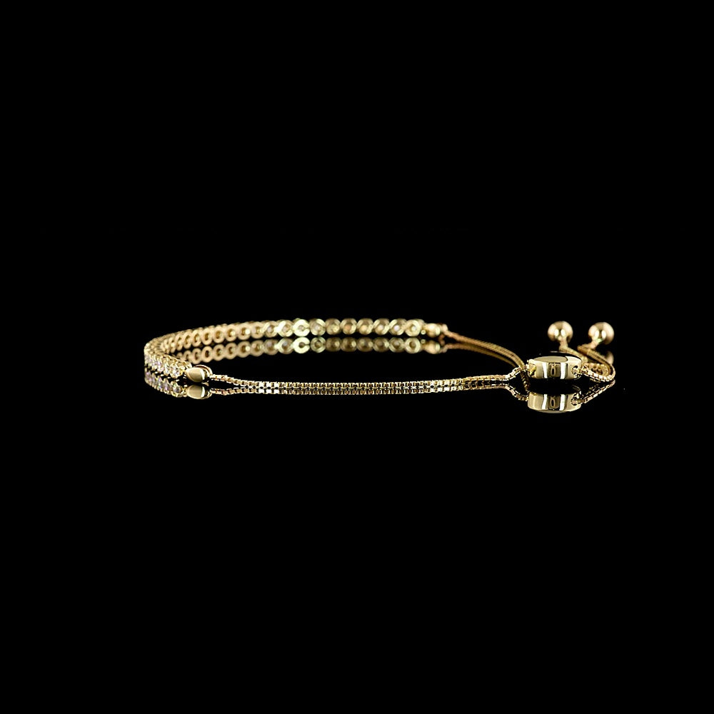 14K Yellow Gold Tennis Bracelet with U-Prong Set Round Lab Diamonds - 0.86 Carat Total Diamond Weight - Covaloro Fine Jewelry