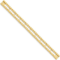 14K Yellow Gold Tennis Jacket Blank Bracelet - 6.5-inch Length, 10.5mm Width by Monteluci Fine Jewelry