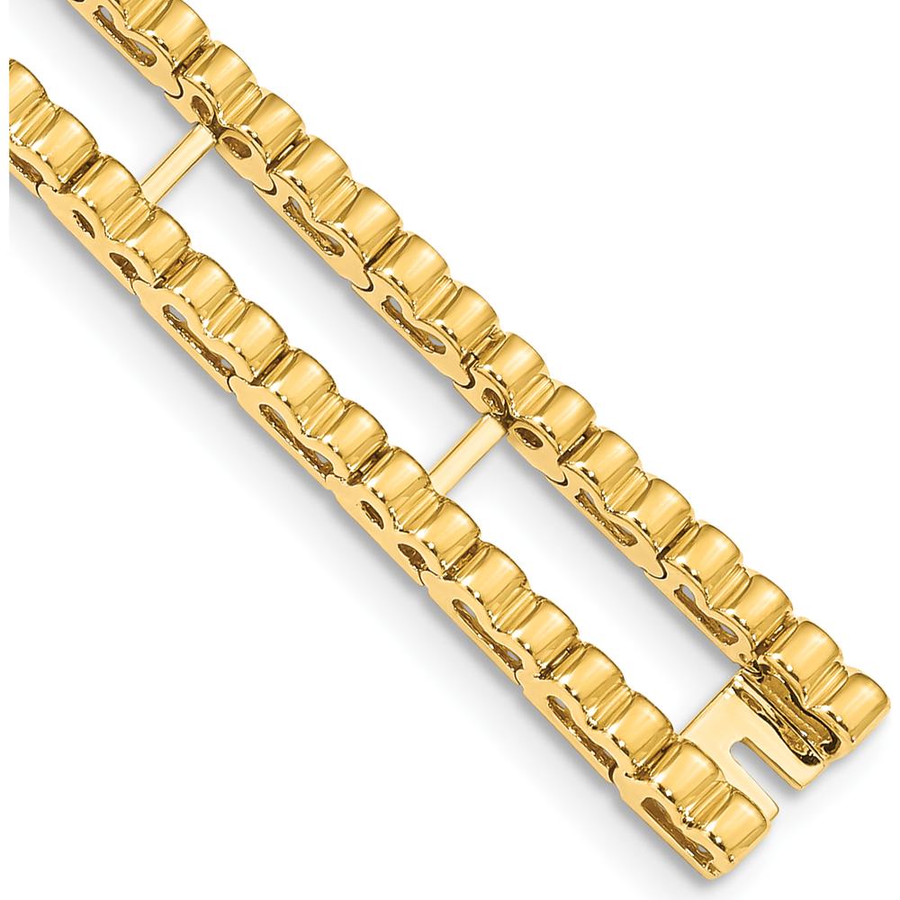 14K Yellow Gold Tennis Jacket Blank Bracelet - 6.5" by Monteluci Fine Jewelry