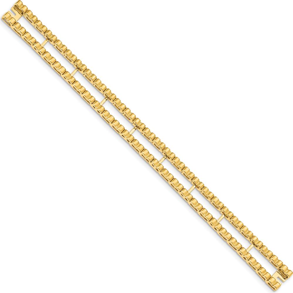 14K Yellow Gold Tennis Jacket Blank Bracelet - 6.5" by Monteluci Fine Jewelry