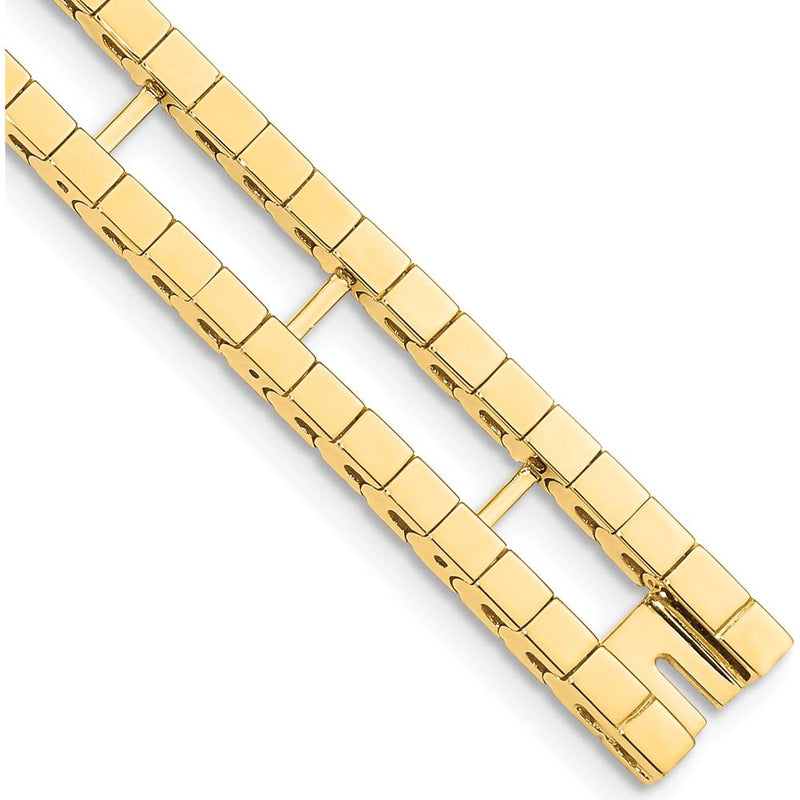 14K Yellow Gold Tennis Jacket Bracelet Blank - 6.5 in Length by Monteluci Fine Jewelry