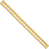 14K Yellow Gold Tennis Jacket Bracelet Blank - 6.5in, 11mm Width, Polished Finish by Oro Pregiato
