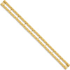 14K Yellow Gold Tennis Jacket Bracelet Mount Blank - 6.5" Length, 10.5mm Width by Monteluci Fine Jewelry