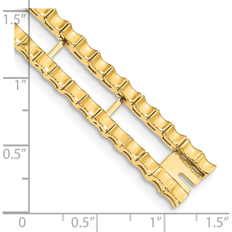 14K Yellow Gold Tennis Jacket Bracelet Mounting - 6.5in Length by Monteluci Fine Jewelry