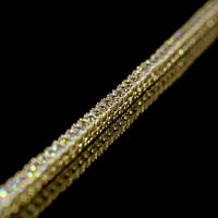 14K Yellow Gold Tennis Necklace with 175 Round Brilliant Cut Lab Diamonds - 4.17 Carat Total Weight, E-F VS1 Clarity - Covaloro Fine Jewelry