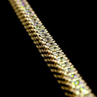 14K Yellow Gold Tennis Necklace with 99 Bezel-Set Round Lab Diamonds - 10.56 Carat Total Weight, E-F Color, VS Clarity - Covaloro Fine Jewelry