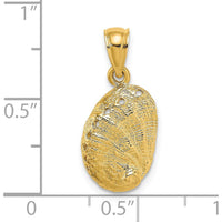 14K Yellow Gold Textured Abalone Shell Pendant by Oro Pregiato