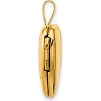 14K Yellow Gold Textured and Polished Paw Prints Heart Locket by Oro Pregiato