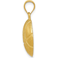 14K Yellow Gold Textured Basketball Charm Pendant by Oro Pregiato