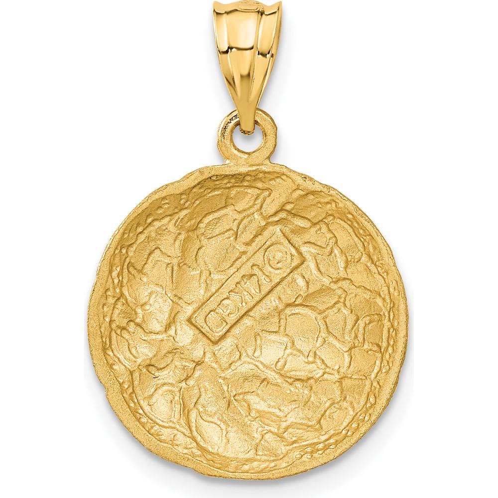 14K Yellow Gold Textured Basketball Charm Pendant by Oro Pregiato