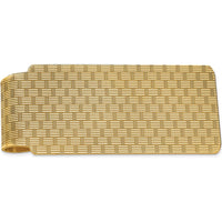 14K Yellow Gold Textured Basketweave Polished Money Clip by Oro Pregiato