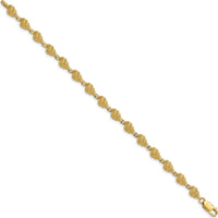 14K Yellow Gold Textured Conch Shell 7" Bracelet by Oro Pregiato