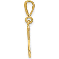 14K Yellow Gold Textured Initial K Charm Pendant by Oro Pregiato