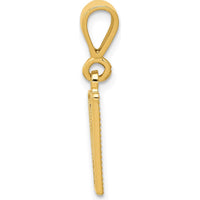 14K Yellow Gold Textured Initial "W" Charm - Bold Personalized Pendant by Oro Pregiato