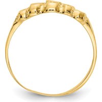 14K Yellow Gold Textured Nugget Fashion Band Ring by Oro Pregiato