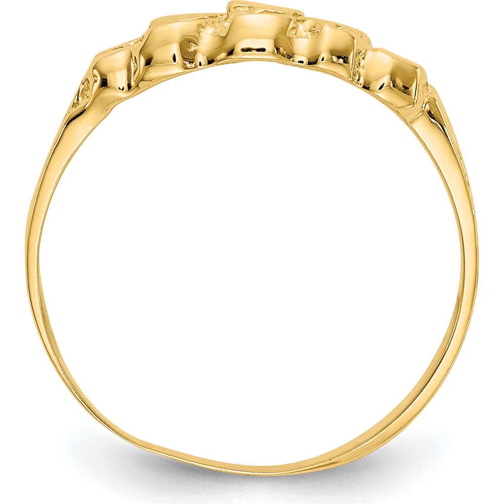 14K Yellow Gold Textured Nugget Fashion Band Ring by Oro Pregiato