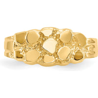 14K Yellow Gold Textured Nugget Fashion Band Ring by Oro Pregiato