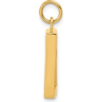 14K Yellow Gold Textured Picture Frame Pendant with Reversible Design