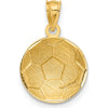 14K Yellow Gold Textured Soccer Ball Pendant - 19mm Length by Oro Pregiato