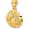 14K Yellow Gold Textured Soccer Ball Pendant - 19mm Length by Oro Pregiato