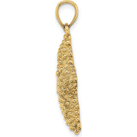 14K Yellow Gold Textured Starfish Pendant by Oro Pregiato