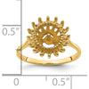 14K Yellow Gold Textured Sunburst Motif Ring by Oro Pregiato