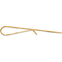 14K Yellow Gold Textured Tie Bar - 50mm Length, Polished Finish by Oro Pregiato