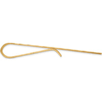 14K Yellow Gold Textured Tie Bar for Men - Polished Finish, 48mm Long by Oro Pregiato