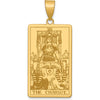 14K Yellow Gold "The Chariot" Tarot Card Pendant - Symbol of Strength and Victory by Oro Pregiato