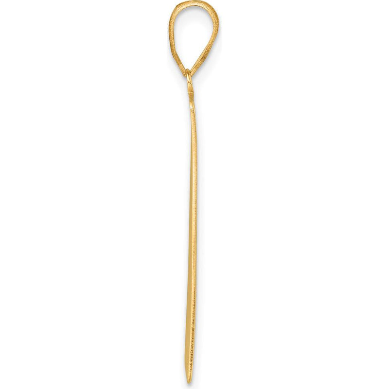 14K Yellow Gold "The Chariot" Tarot Card Pendant - Symbol of Strength and Victory by Oro Pregiato