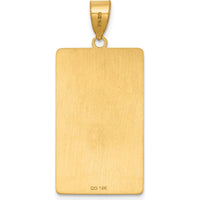14K Yellow Gold "The Chariot" Tarot Card Pendant - Symbol of Strength and Victory by Oro Pregiato